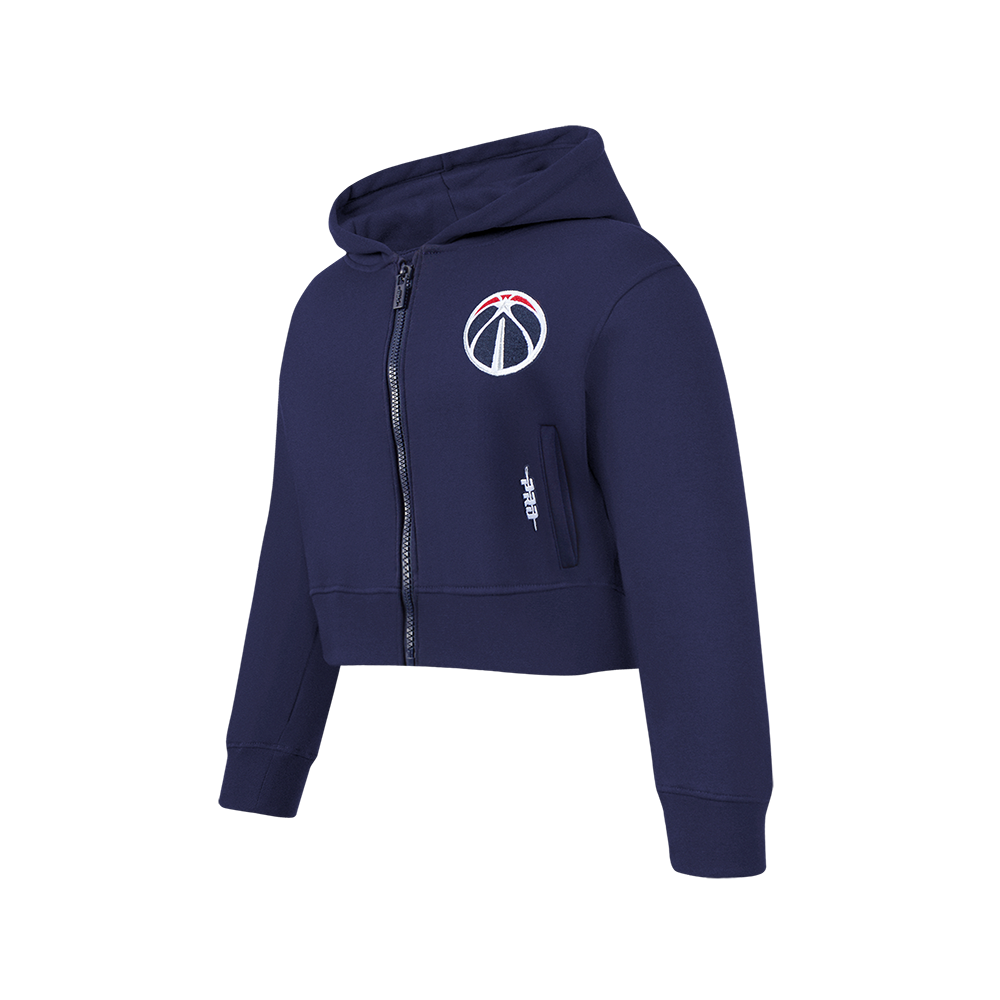 NBA WASHINGTON WIZARDS CLASSIC BIG GIRL'S FLC FZ HOODIE (MIDNIGHT NAVY)
