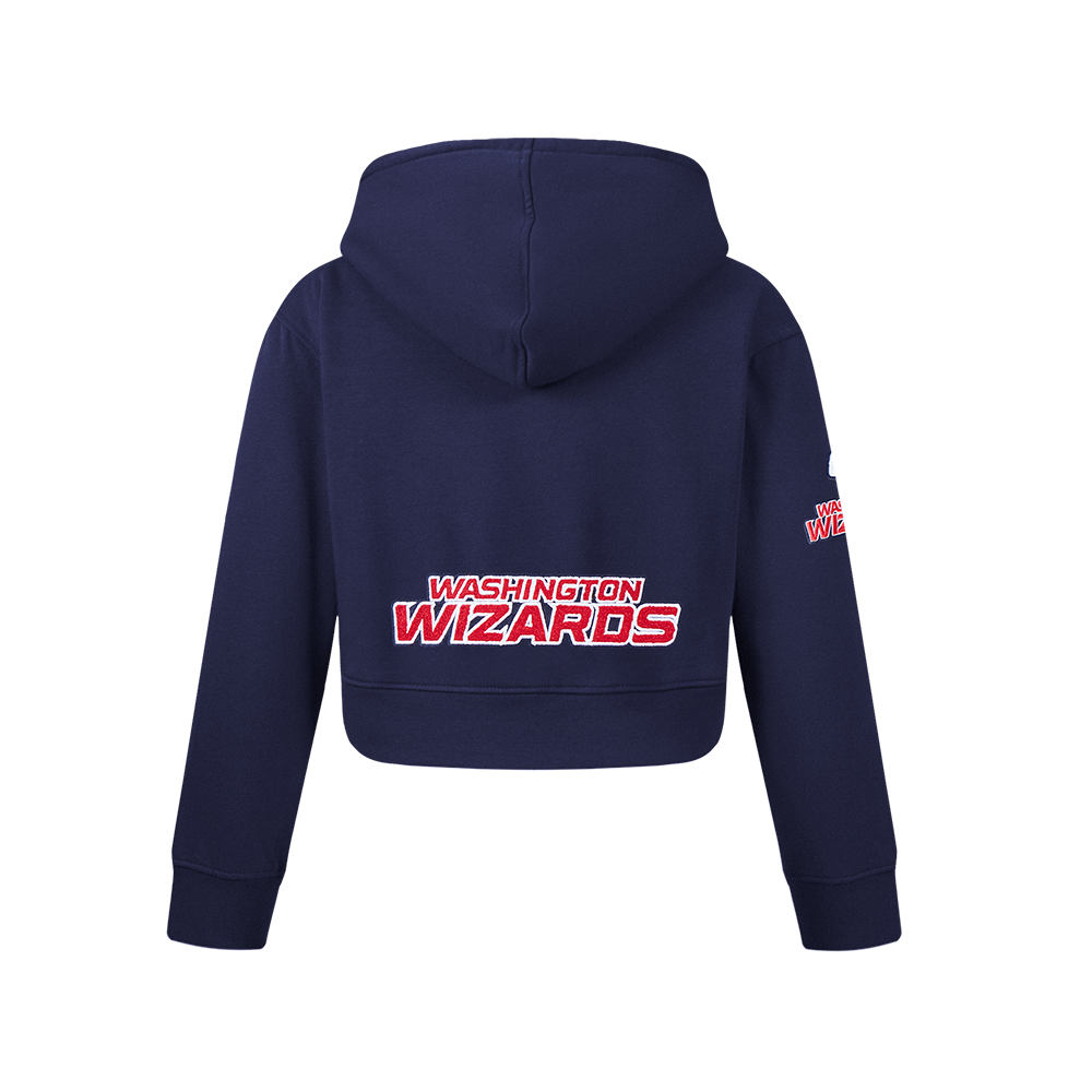 NBA WASHINGTON WIZARDS CLASSIC BIG GIRL'S FLC FZ HOODIE (MIDNIGHT NAVY)
