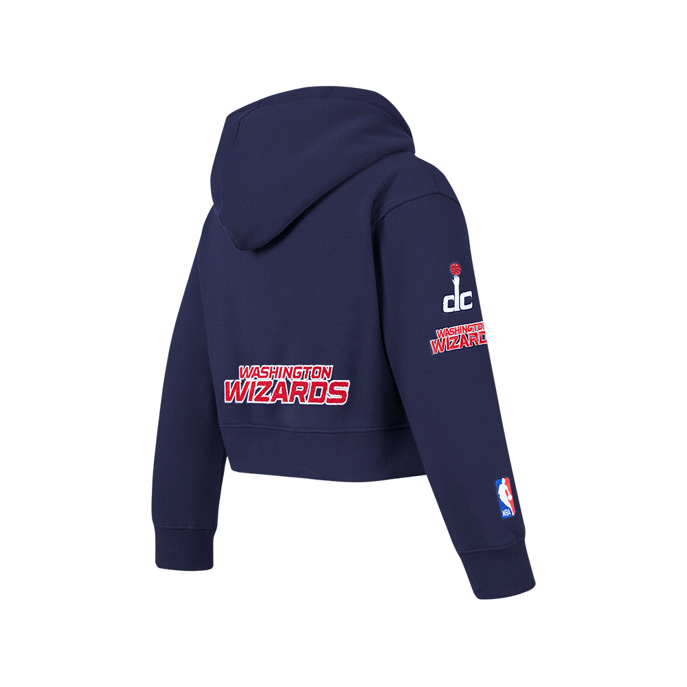 NBA WASHINGTON WIZARDS CLASSIC BIG GIRL'S FLC FZ HOODIE (MIDNIGHT NAVY)