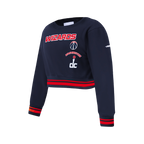 NBA WASHINGTON WIZARDS RETRO CLASSIC CHANDAIL À COL ROND EN MOLLETON CÔTELÉ POUR FILLE JUNIOR (MARINE MINUIT/ROUGE/MARINE MINUIT)