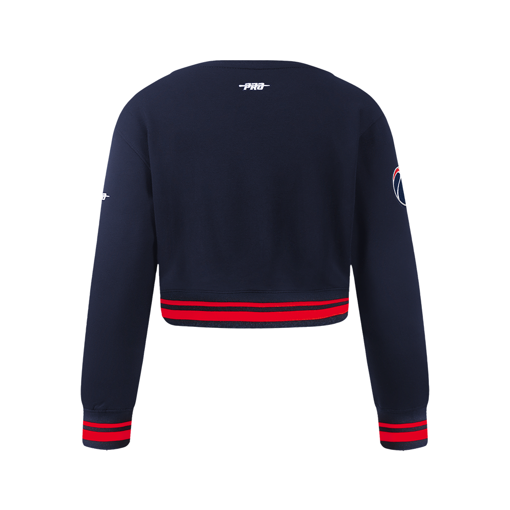 NBA WASHINGTON WIZARDS RETRO CLASSIC CHANDAIL À COL ROND EN MOLLETON CÔTELÉ POUR FILLE JUNIOR (MARINE MINUIT/ROUGE/MARINE MINUIT)