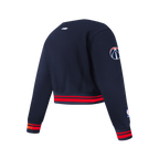 NBA WASHINGTON WIZARDS RETRO CLASSIC CHANDAIL À COL ROND EN MOLLETON CÔTELÉ POUR FILLE JUNIOR (MARINE MINUIT/ROUGE/MARINE MINUIT)