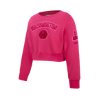 NBA WASHINGTON WIZARDS TRIPLE PINK BIG GIRL'S FLC CREWNECK (BEETROOT PURPLE)