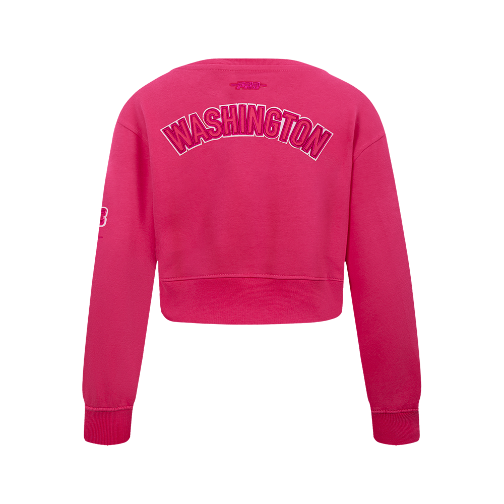 NBA WASHINGTON WIZARDS TRIPLE PINK BIG GIRL'S FLC CREWNECK (BEETROOT PURPLE)
