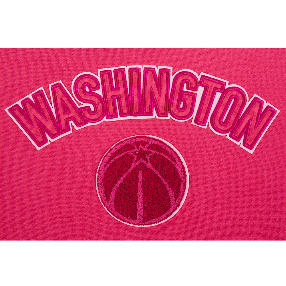 NBA WASHINGTON WIZARDS TRIPLE PINK BIG GIRL'S FLC CREWNECK (BEETROOT PURPLE)