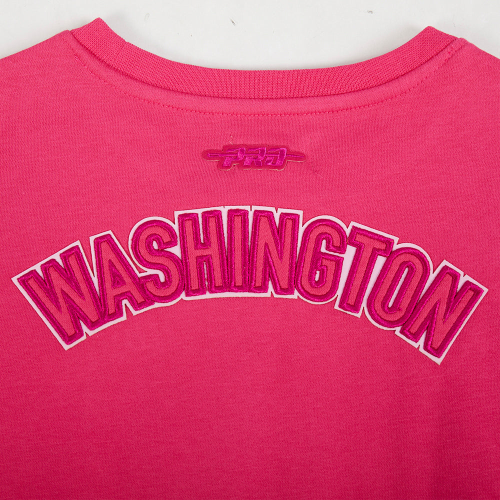 NBA WASHINGTON WIZARDS TRIPLE PINK BIG GIRL'S FLC CREWNECK (BEETROOT PURPLE)