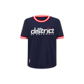 NBA WASHINGTON WIZARDS CLASSIC T-SHIRT CÔTELÉ RAYÉ À MANCHES COURTES POUR GARÇON ENFANT (MARINE MINUIT/ROUGE)