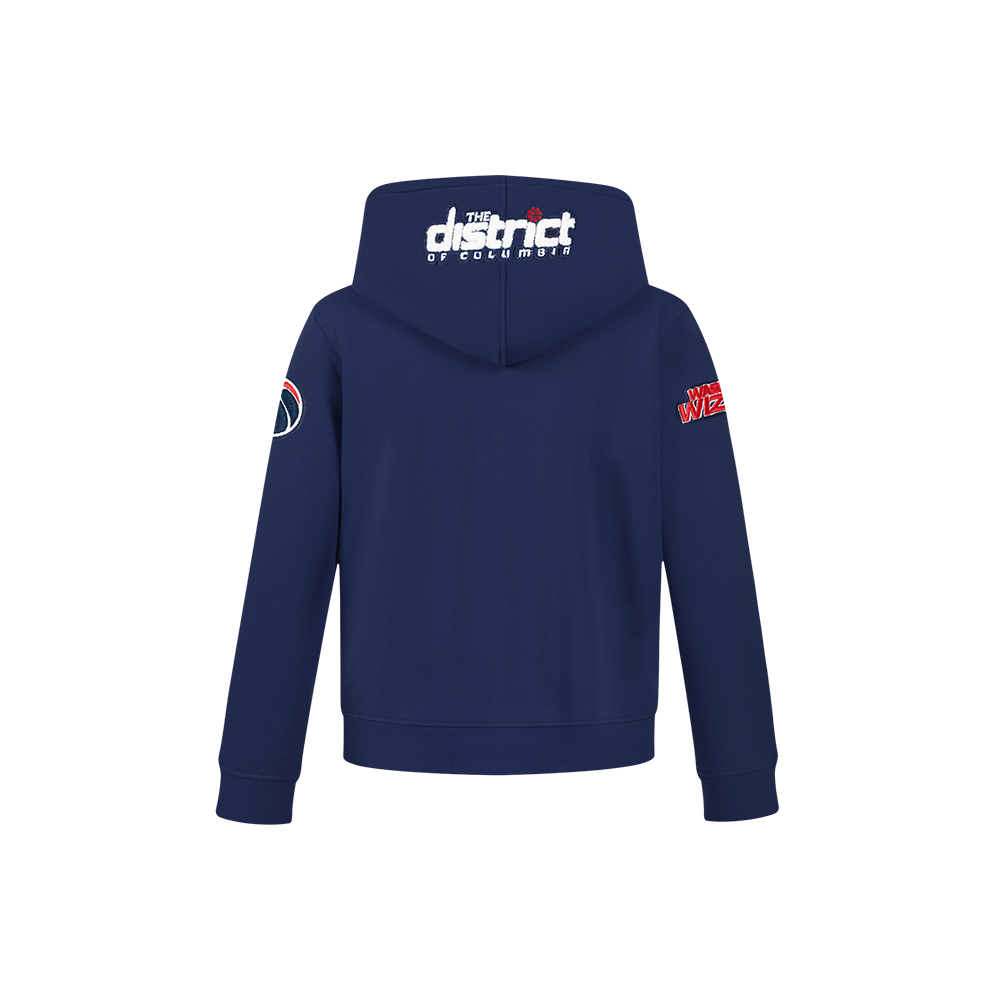 NBA WASHINGTON WIZARDS CLASSIC CHANDAIL À CAPUCHON EN MOLLETON POUR GARÇON ENFANT (MARINE MINUIT)