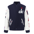 NBA WASHINGTON WIZARDS CLASSIC BLOUSON COLLÉGIAL EN LAINE POUR GARÇON ENFANT (MARINE MINUIT/BLANC)