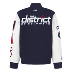 NBA WASHINGTON WIZARDS CLASSIC BLOUSON COLLÉGIAL EN LAINE POUR GARÇON ENFANT (MARINE MINUIT/BLANC)