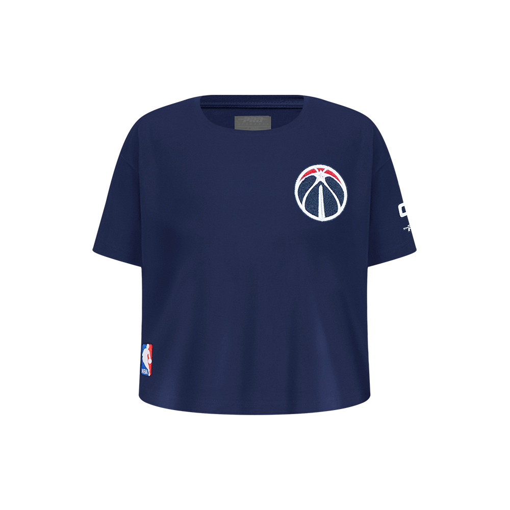 NBA WASHINGTON WIZARDS CLASSIC T-SHIRT À COUPE CARRÉE À MANCHES COURTES POUR FILLE JUNIOR (MARINE MINUIT)