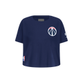 NBA WASHINGTON WIZARDS CLASSIC T-SHIRT À COUPE CARRÉE À MANCHES COURTES POUR FILLE JUNIOR (MARINE MINUIT)