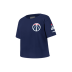 NBA WASHINGTON WIZARDS CLASSIC T-SHIRT À COUPE CARRÉE À MANCHES COURTES POUR FILLE ENFANT (MARINE MINUIT)