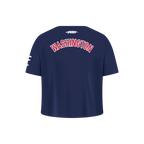 NBA WASHINGTON WIZARDS CLASSIC T-SHIRT À COUPE CARRÉE À MANCHES COURTES POUR FILLE JUNIOR (MARINE MINUIT)