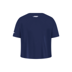 NBA WASHINGTON WIZARDS RETRO CLASSIC LITTLE GIRL'S SHORT SLEEVE BOXY TEE (MIDNIGHT NAVY)