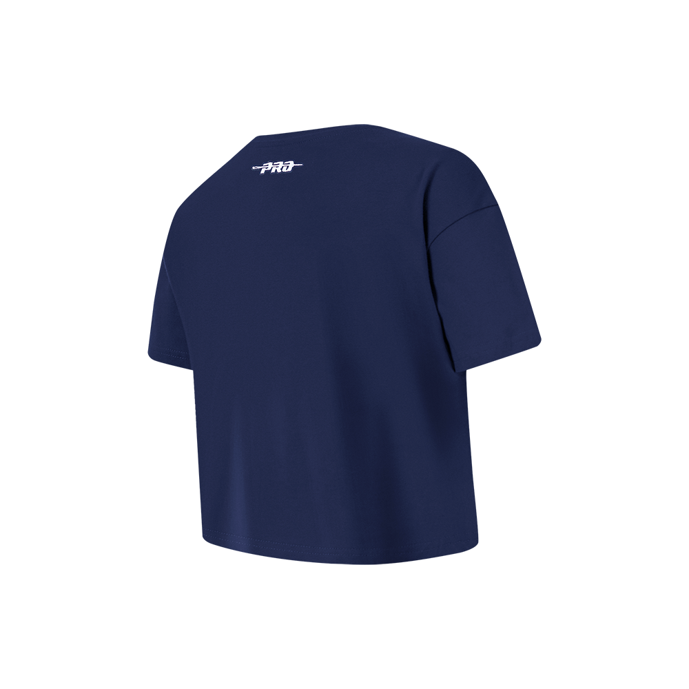 NBA WASHINGTON WIZARDS RETRO CLASSIC LITTLE GIRL'S SHORT SLEEVE BOXY TEE (MIDNIGHT NAVY)