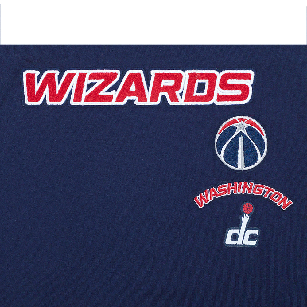 NBA WASHINGTON WIZARDS RETRO CLASSIC LITTLE GIRL'S SHORT SLEEVE BOXY TEE (MIDNIGHT NAVY)