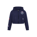 NBA WASHINGTON WIZARDS CLASSIC CHANDAIL À CAPUCHON EN MOLLETON À GLISSIÈRE POUR FILLE ENFANT (MARINE MINUIT)