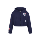 NBA WASHINGTON WIZARDS CLASSIC CHANDAIL À CAPUCHON EN MOLLETON À GLISSIÈRE POUR FILLE ENFANT (MARINE MINUIT)