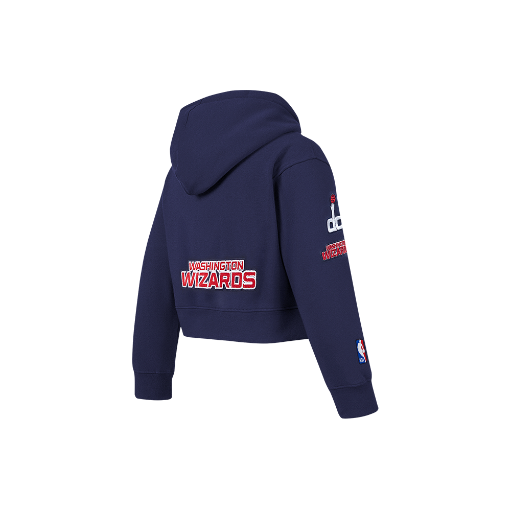 NBA WASHINGTON WIZARDS CLASSIC CHANDAIL À CAPUCHON EN MOLLETON À GLISSIÈRE POUR FILLE ENFANT (MARINE MINUIT)