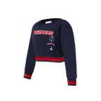 NBA WASHINGTON WIZARDS RETRO CLASSIC LITTLE GIRL'S RIB FLEECE CREWNECK (MIDNIGHT NAVY/RED/MIDNIGHT NAVY)