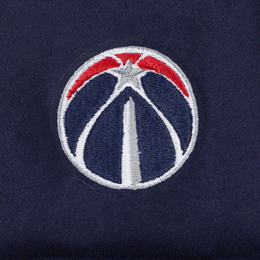 NBA WASHINGTON WIZARDS RETRO CLASSIC LITTLE GIRL'S RIB FLEECE CREWNECK (MIDNIGHT NAVY/RED/MIDNIGHT NAVY)