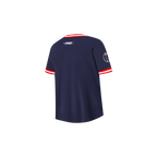 NBA WASHINGTON WIZARDS CLASSIC T-SHIRT CÔTELÉ RAYÉ À MANCHES COURTES POUR GARÇON BAMBIN (MARINE MINUIT/ROUGE)