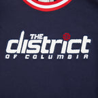 NBA WASHINGTON WIZARDS CLASSIC T-SHIRT CÔTELÉ RAYÉ À MANCHES COURTES POUR GARÇON BAMBIN (MARINE MINUIT/ROUGE)