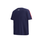 NBA WASHINGTON WIZARDS RETRO CLASSIC T-SHIRT À BANDES À MANCHES COURTES POUR GARÇON BAMBIN (MARINE MINUIT/ROUGE)