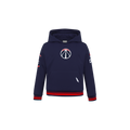 NBA WASHINGTON WIZARDS RETRO CLASSIC CHANDAIL À CAPUCHON EN MOLLETON CÔTELÉ POUR GARÇON BAMBIN (MARINE MINUIT/ROUGE/MARINE MINUIT)