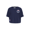 NBA WASHINGTON WIZARDS CLASSIC T-SHIRT À COUPE CARRÉE À MANCHES COURTES POUR FILLE BAMBIN (MARINE MINUIT)