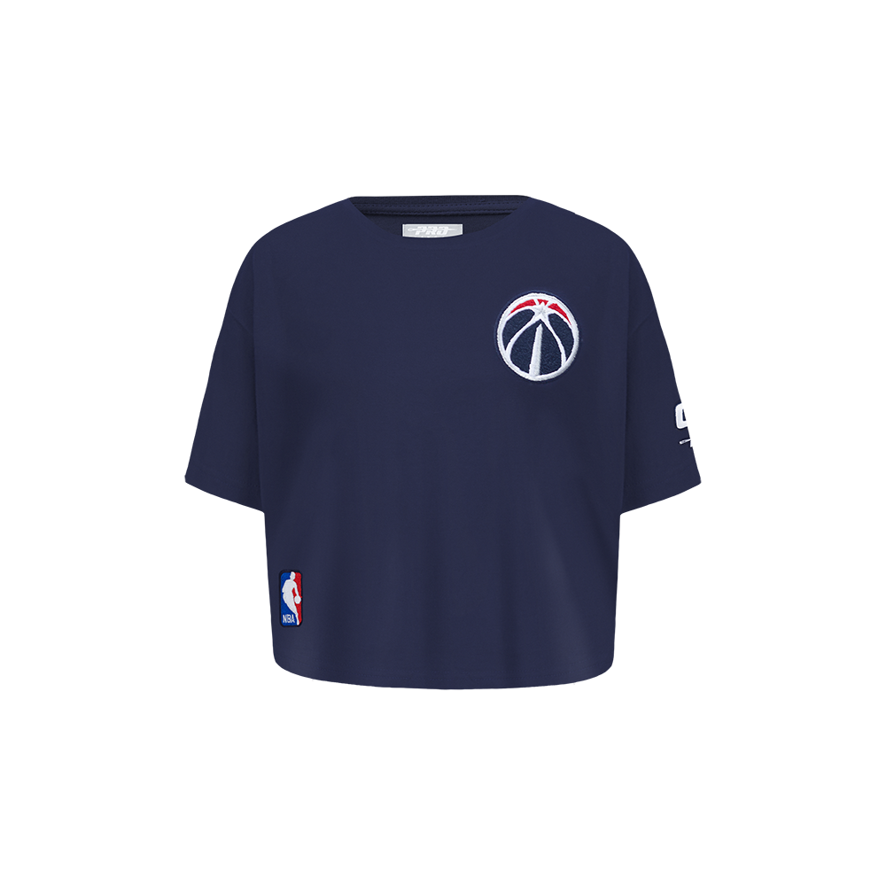 NBA WASHINGTON WIZARDS CLASSIC T-SHIRT À COUPE CARRÉE À MANCHES COURTES POUR FILLE BAMBIN (MARINE MINUIT)