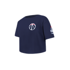 NBA WASHINGTON WIZARDS CLASSIC T-SHIRT À COUPE CARRÉE À MANCHES COURTES POUR FILLE BAMBIN (MARINE MINUIT)