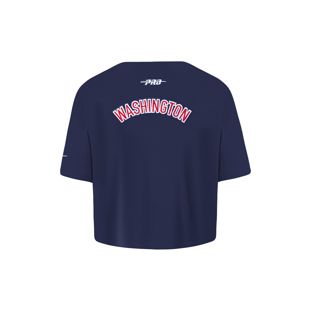 NBA WASHINGTON WIZARDS CLASSIC T-SHIRT À COUPE CARRÉE À MANCHES COURTES POUR FILLE BAMBIN (MARINE MINUIT)