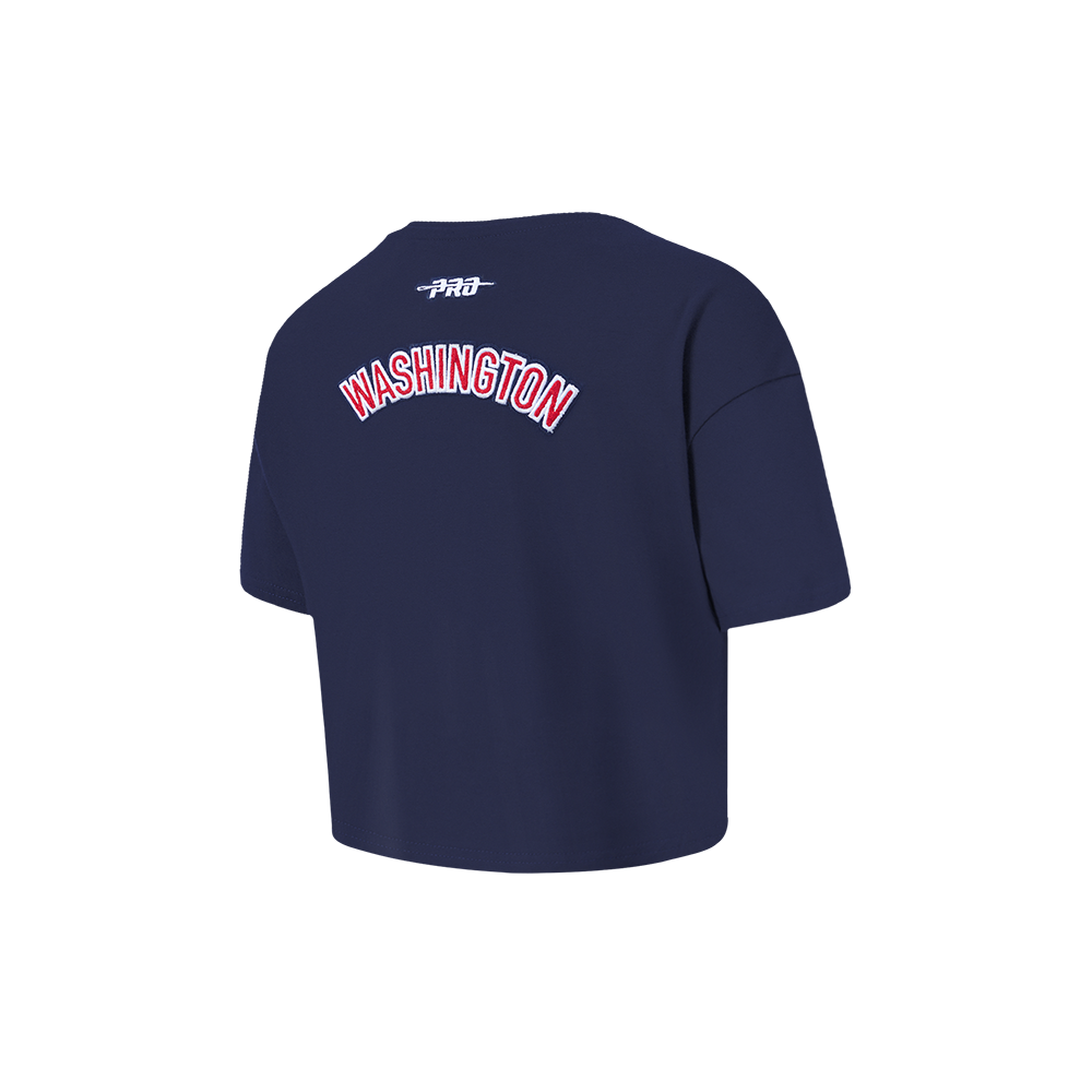 NBA WASHINGTON WIZARDS CLASSIC T-SHIRT À COUPE CARRÉE À MANCHES COURTES POUR FILLE BAMBIN (MARINE MINUIT)