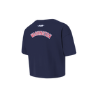 NBA WASHINGTON WIZARDS CLASSIC T-SHIRT À COUPE CARRÉE À MANCHES COURTES POUR FILLE BAMBIN (MARINE MINUIT)