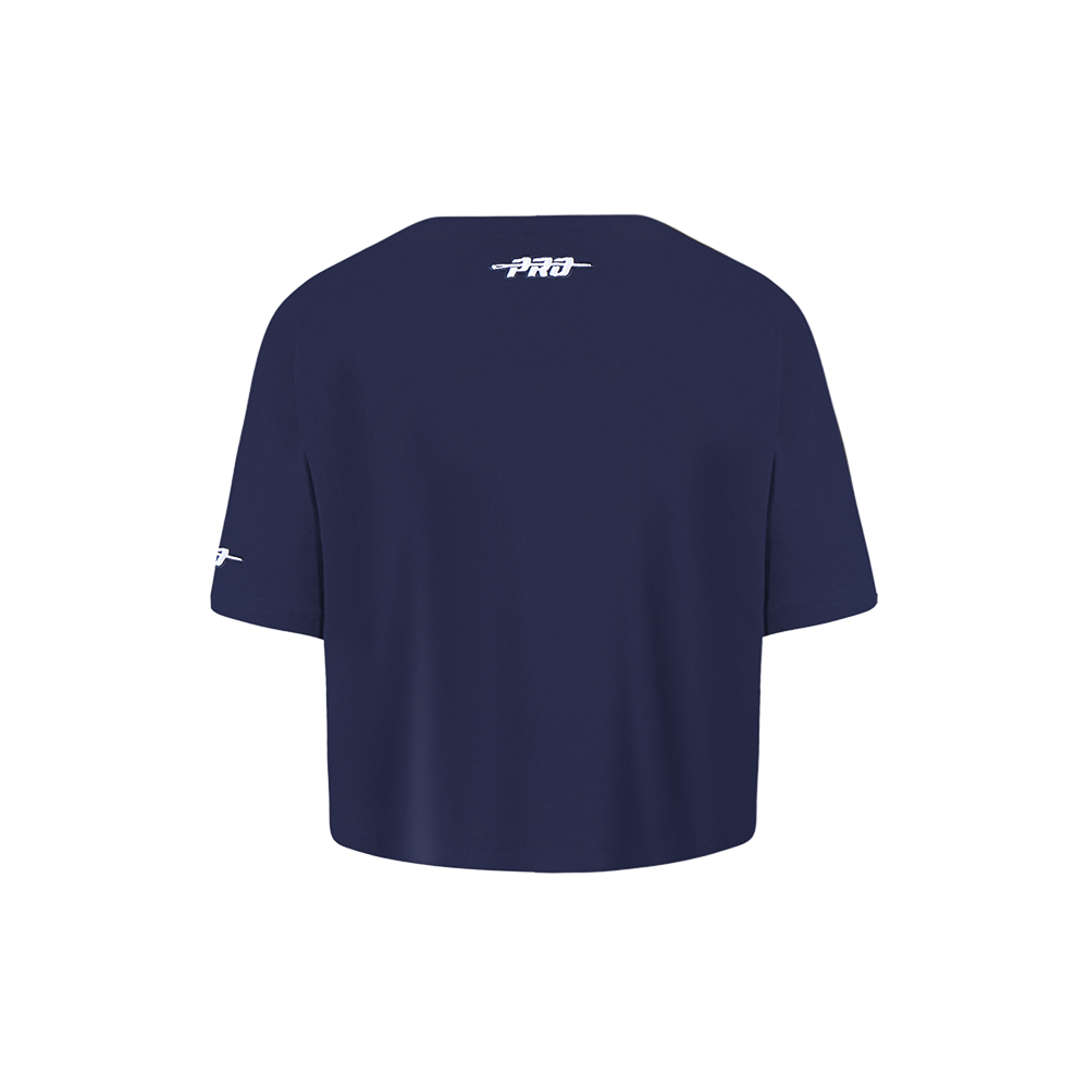 NBA WASHINGTON WIZARDS RETRO CLASSIC T-SHIRT À COUPE CARRÉE À MANCHES COURTES POUR FILLE BAMBIN (MARINE MINUIT)