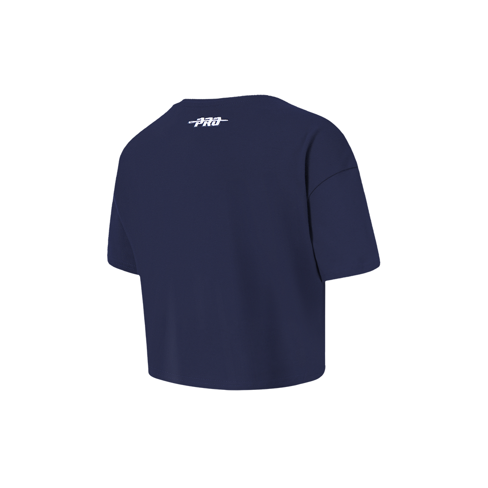 NBA WASHINGTON WIZARDS RETRO CLASSIC T-SHIRT À COUPE CARRÉE À MANCHES COURTES POUR FILLE BAMBIN (MARINE MINUIT)
