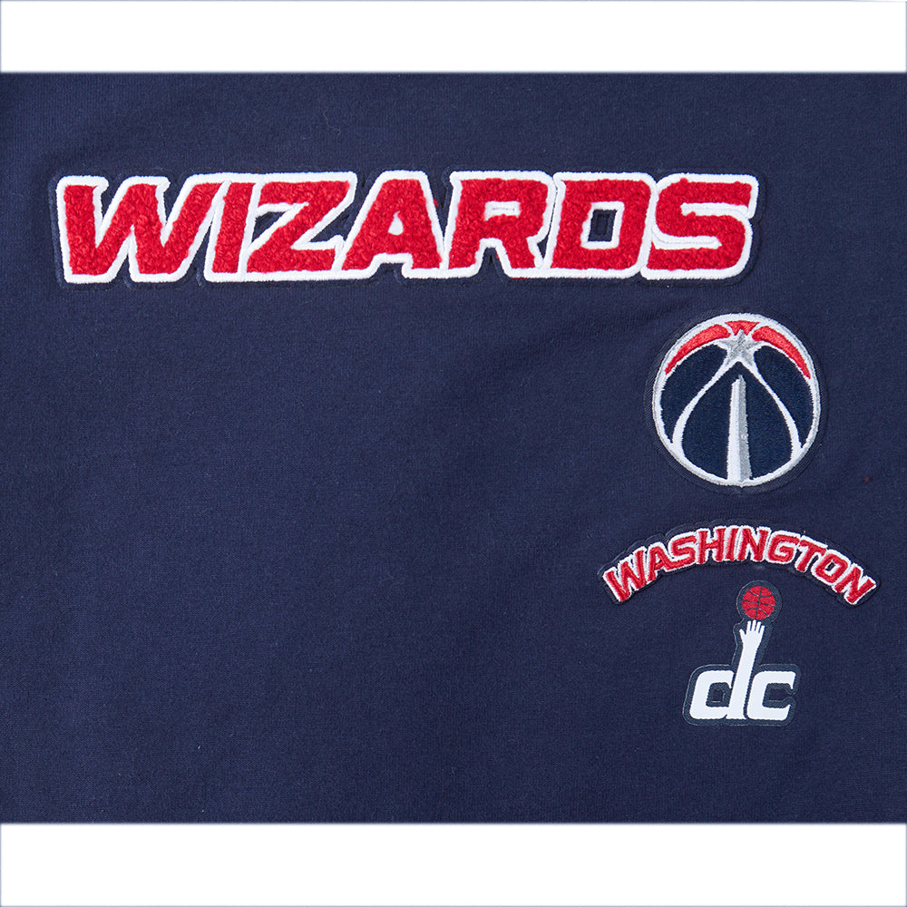 NBA WASHINGTON WIZARDS RETRO CLASSIC T-SHIRT À COUPE CARRÉE À MANCHES COURTES POUR FILLE BAMBIN (MARINE MINUIT)