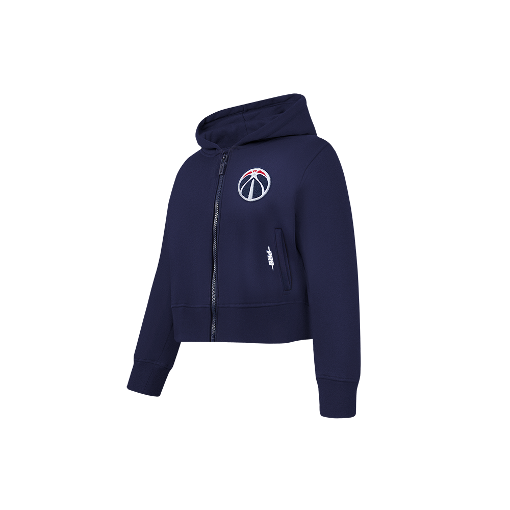 NBA WASHINGTON WIZARDS CLASSIC TODDLER GIRLS FLEECE FULL ZIP HOODIE  (MIDNIGHT NAVY)