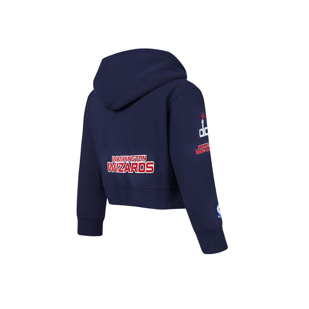 NBA WASHINGTON WIZARDS CLASSIC CHANDAIL À CAPUCHON EN MOLLETON À GLISSIÈRE POUR FILLE BAMBIN (MARINE MINUIT)