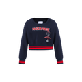 NBA WASHINGTON WIZARDS RETRO CLASSIC CHANDAIL À COL ROND EN MOLLETON CÔTELÉ POUR FILLE BAMBIN (MARINE MINUIT/ROUGE/MARINE MINUIT)