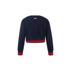 NBA WASHINGTON WIZARDS RETRO CLASSIC CHANDAIL À COL ROND EN MOLLETON CÔTELÉ POUR FILLE BAMBIN (MARINE MINUIT/ROUGE/MARINE MINUIT)
