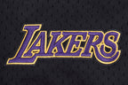 NBA LOS ANGELES LAKERS SCRIPT TAIL MEN'S MESH BUTTON DOWN SHIRT (BLACK/PURPLE)