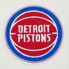 NBA DETROIT PISTONS RETRO CLASSIC BLOUSON COLLÉGIAL EN LAINE À BORDS CÔTELÉS POUR FEMME (COQUILLE D'ŒUF/BLEU ROYAL)
