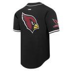 NFL ARIZONA CARDINALS CLASSIC MESH BUTTON DOWN SHIRT (BLACK)