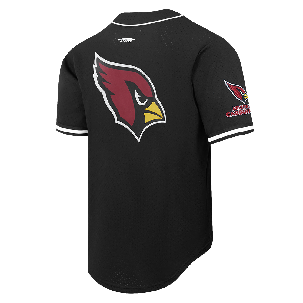 NFL ARIZONA CARDINALS CLASSIC MESH BUTTON DOWN SHIRT (BLACK)