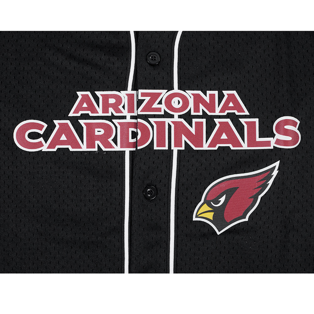 NFL ARIZONA CARDINALS CLASSIC MESH BUTTON DOWN SHIRT (BLACK)
