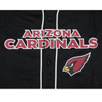 NFL ARIZONA CARDINALS CLASSIC MESH BUTTON DOWN SHIRT (BLACK)