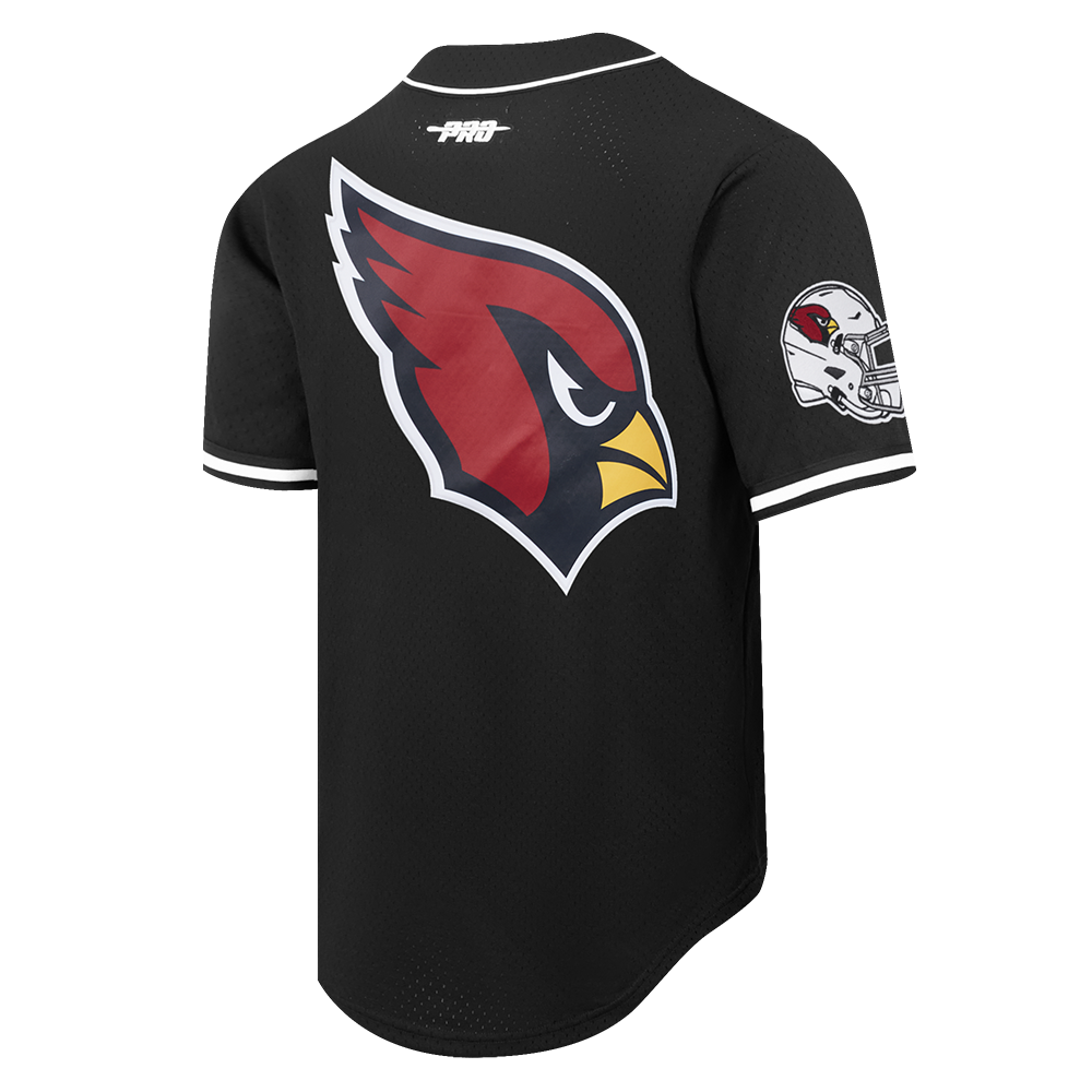 NFL ARIZONA CARDINALS SCRIPT TAIL CHEMISE BOUTONNÉE EN FILET POUR HOMME (NOIR)